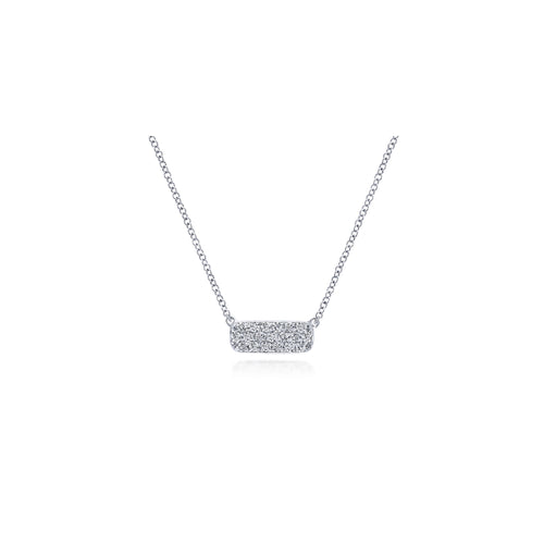Diamond Rectangular Bar Necklace