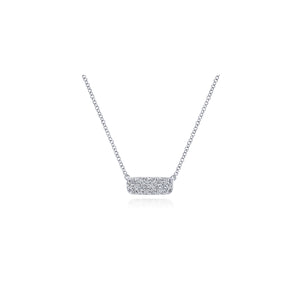 Diamond Rectangular Bar Necklace