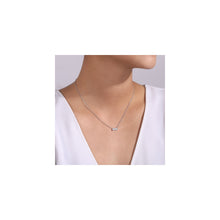 Load image into Gallery viewer, Diamond Rectangular Bar Necklace