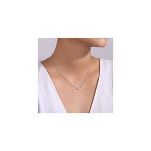 Diamond Rectangular Bar Necklace