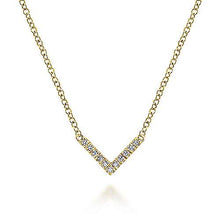 Load image into Gallery viewer, Diamond V Shaped Bar Necklace