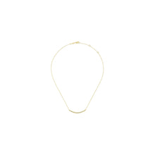 Load image into Gallery viewer, Bezel Set Diamond Curved Bar Necklace