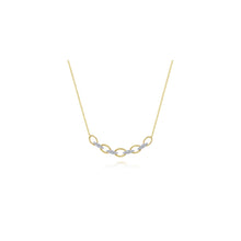 Load image into Gallery viewer, Twisted Rope Oval Line Necklace