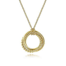 Load image into Gallery viewer, 14k Yellow Gold Twisted Rope &amp; Multi Circle Necklace
