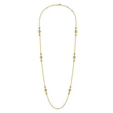 Load image into Gallery viewer, 32&quot; Yellow Gold Stationed Necklace