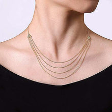 Load image into Gallery viewer, Multi Row Pyramid Necklace