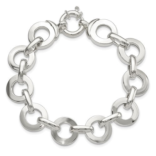 Polished Circle Link Bracelet