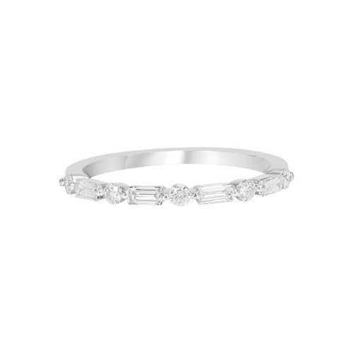 Baguette & Round Wedding Band