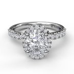 Oval Halo Engagement Ring 2