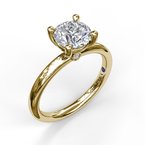 Round Solitaire Engagement Ring - Yellow Gold