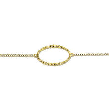 Load image into Gallery viewer, 14k Yellow Chain Bracelet Oval Stations