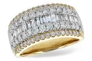 14k Yellow Gold Baguette Diamond Fashion Ring