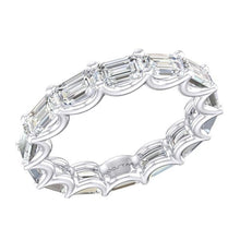 Load image into Gallery viewer, Emerald Diamond Eternity Band