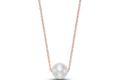 Floating Pearl Necklace - Rose Gold