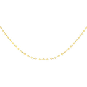 Yellow Gold Mirrored Round Necklace