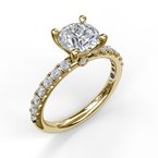 Load image into Gallery viewer, Round Solitaire Diamond Band Engagement Ring