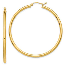 Load image into Gallery viewer, Large Yellow Gold Hoops